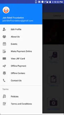 Jain Relief Foundation android App screenshot 2